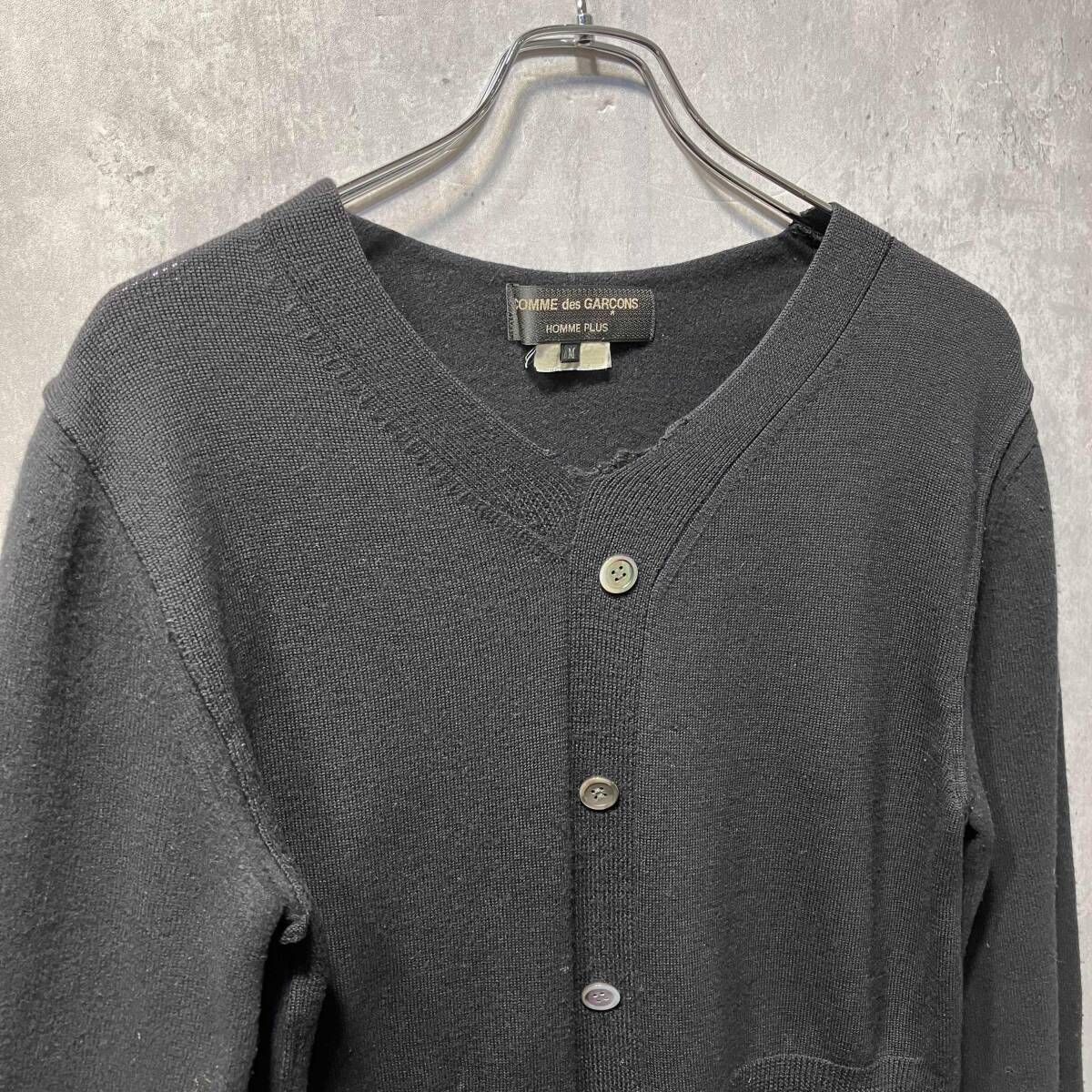 09AW COMME des GARCONS HOMME PLUS ニット フェイクカーディガンプル