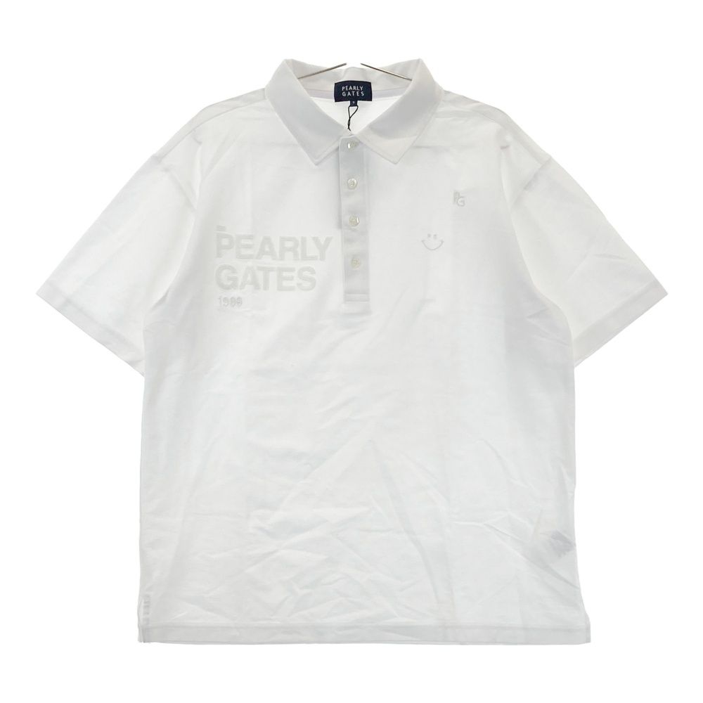 サイズ 5 PEARLY GATES パーリーゲイツ 2025年モデル 半袖ポロシャツ ホワイト系 ゴルフウェア メンズ ストスト