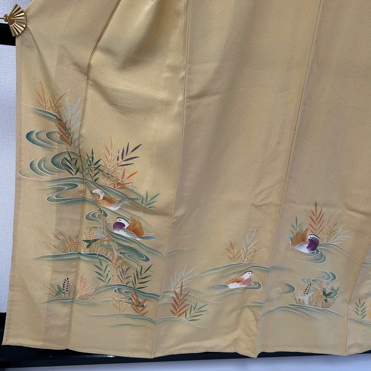付下げ 単衣 オシドリ 三つ紋 正絹 着物 MK-2869 - メルカリ