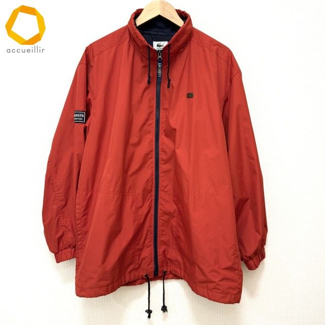 anc ラコステ LACOSTE ブルゾン 4 赤系 紺 ジップアップ スタンドカラー メンズ 975535