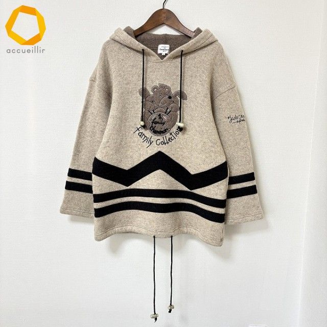 wnc カステルバジャックスポーツ Castelbajac sport ニット セーター 2 ベージュ パーカー ゴルフ 刺繍 レディース 975558