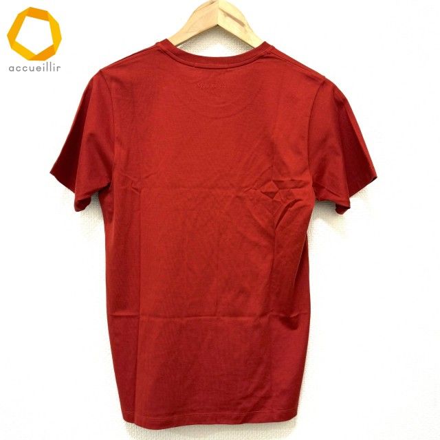 snc グッチ GUCCI Tシャツ S 赤系 半袖 ロゴ刺繍 イタリア製 メンズ