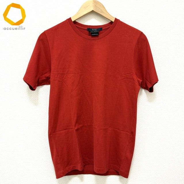 グッチ　正規店購入　Tシャツ snc グッチ GUCCI Tシャツ S 赤系 半袖 ロゴ刺繍 イタリア製 メンズ
