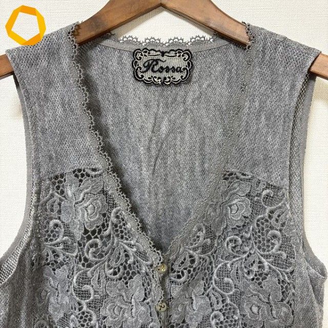 【美品】インポートロッサ　ROSSA 綺麗なレース　ベスト 美品】インポートロッサ ROSSA 綺麗なレース ベスト ベスト ｜【公式