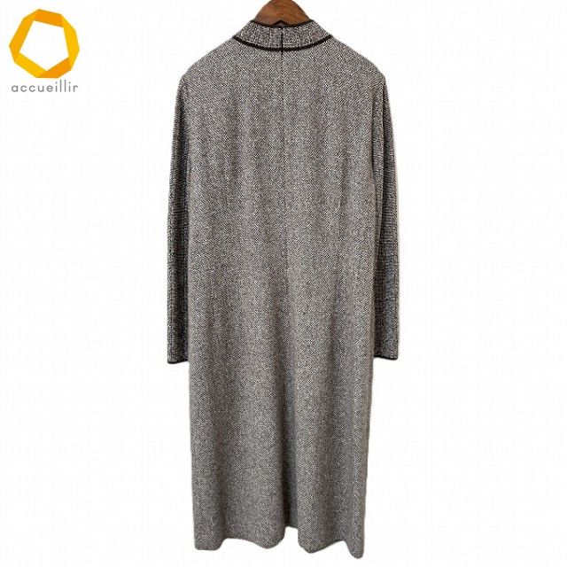 wnc レリアン Leilian ワンピース 13 茶系 アンゴラ 大きいサイズ ハイネック レディース 983389