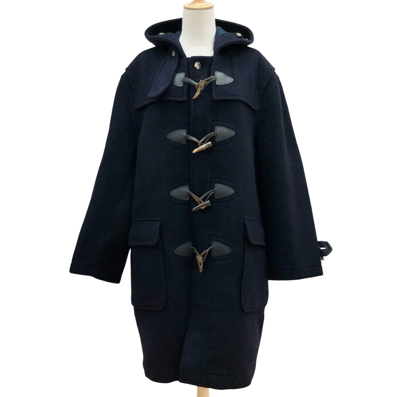 ZK21 J.PRESS ジェイプレス ダッフルコート 毛90％ ブラック Lサイズ