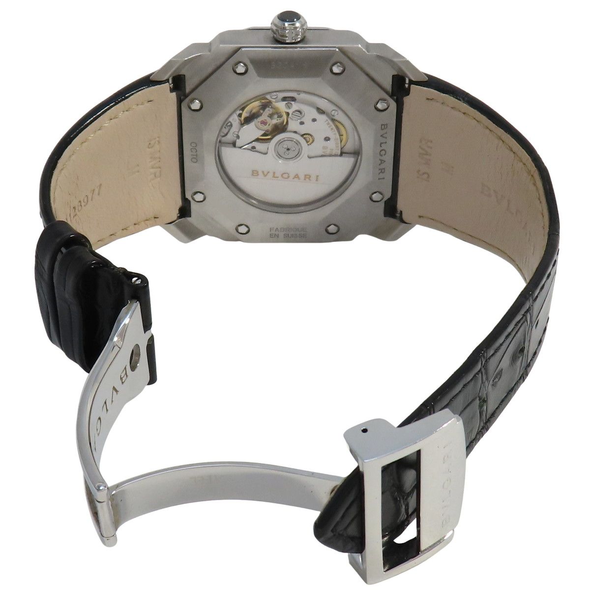  保証書付 ブルガリ オクト BGO 41 S SS ブラック 自動巻き メンズ アラモード 自動巻き時計 腕時計(アナログ)