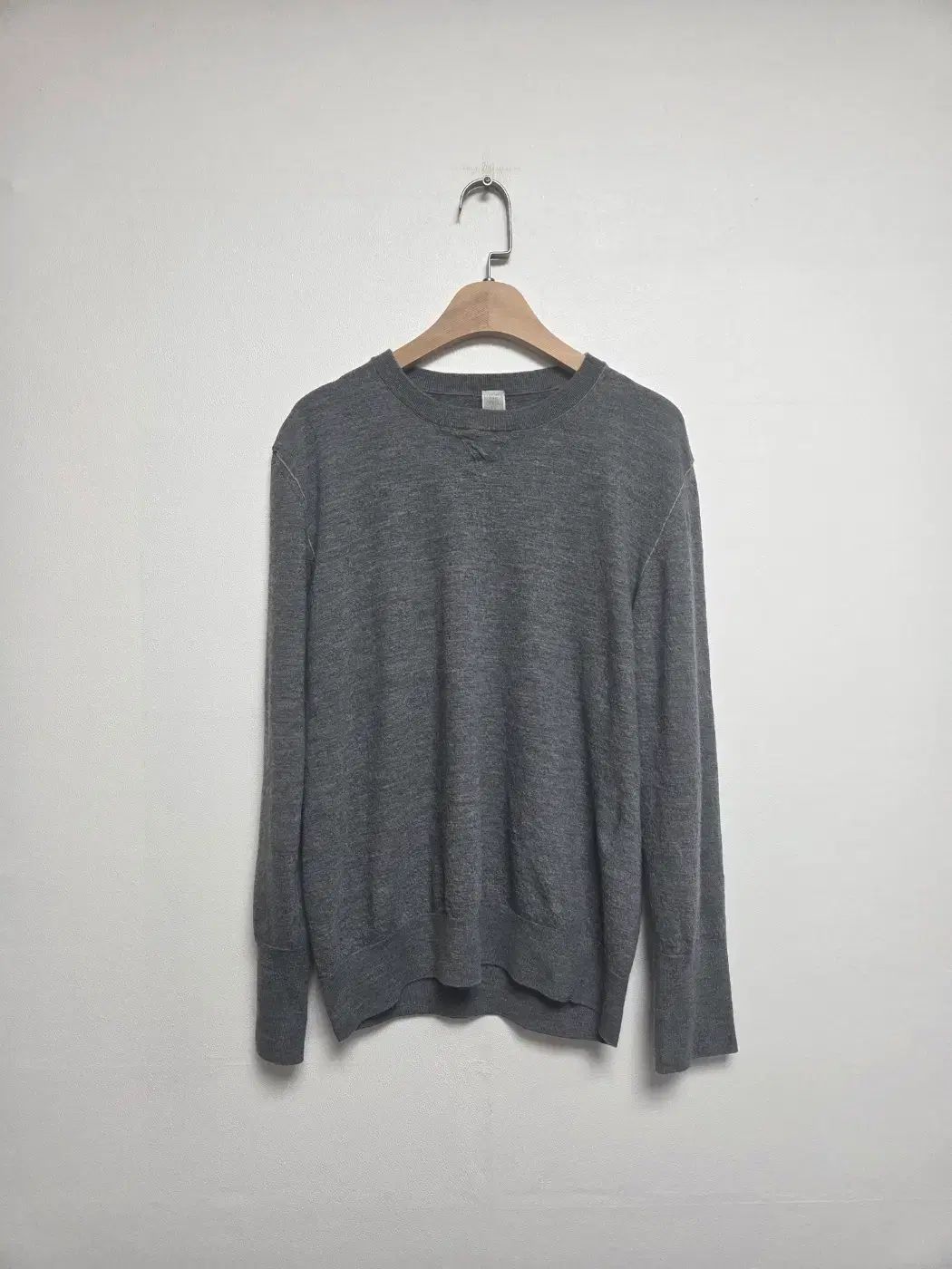 ELEVEN Tシャツ ラウンドネック ウール 長袖 ニット グレー M