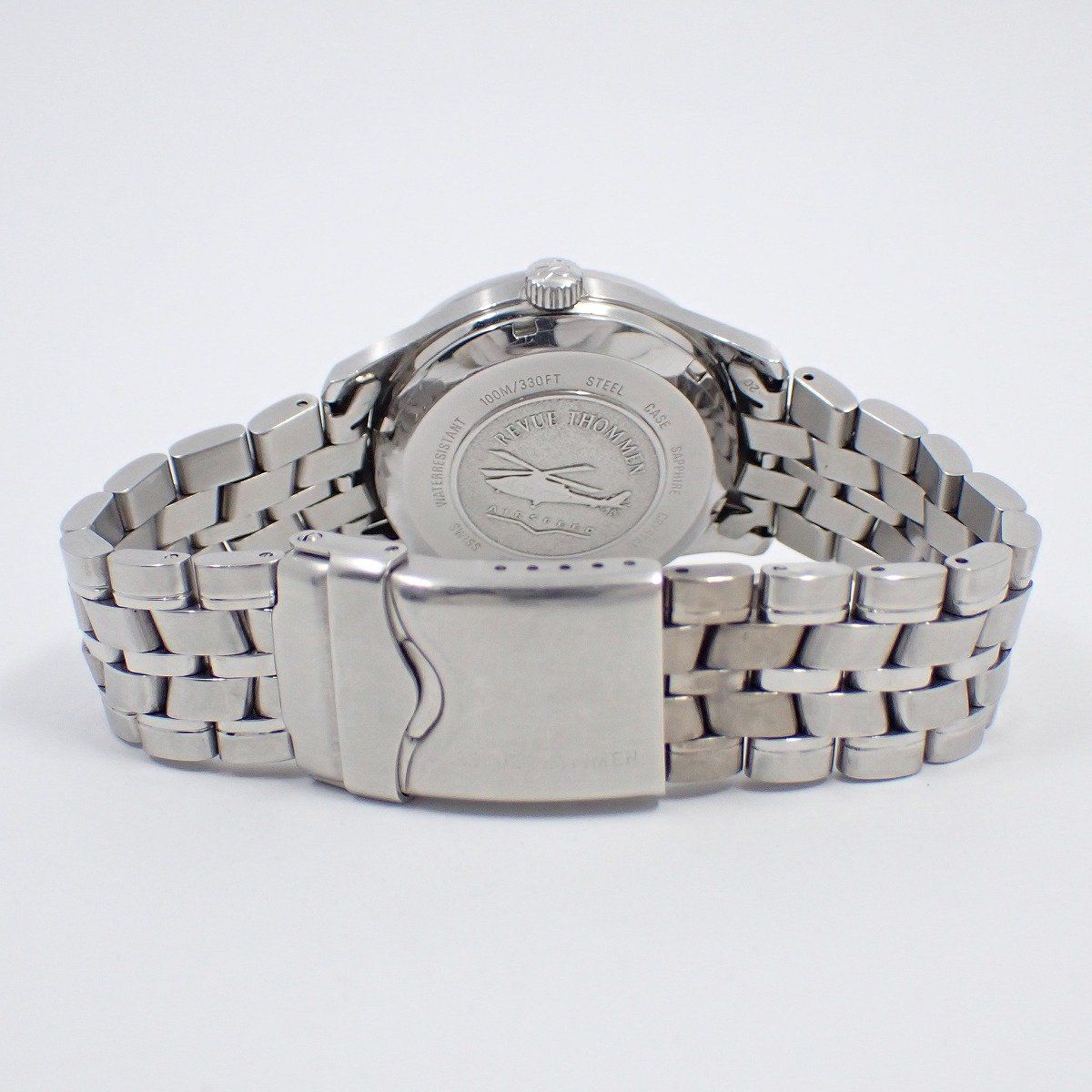 レビュートーメン エアスピード 自動巻き メンズ 腕時計 黒文字盤 純正