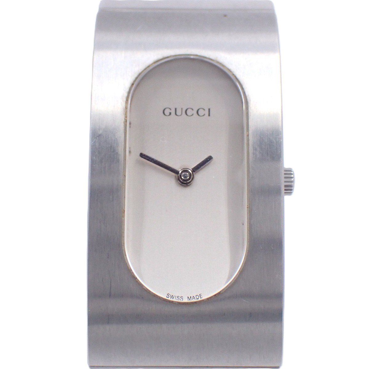 グッチ 2400 L バングルウォッチ クォーツ レディース 腕時計 シルバー文字盤 SSベルト Sサイズ