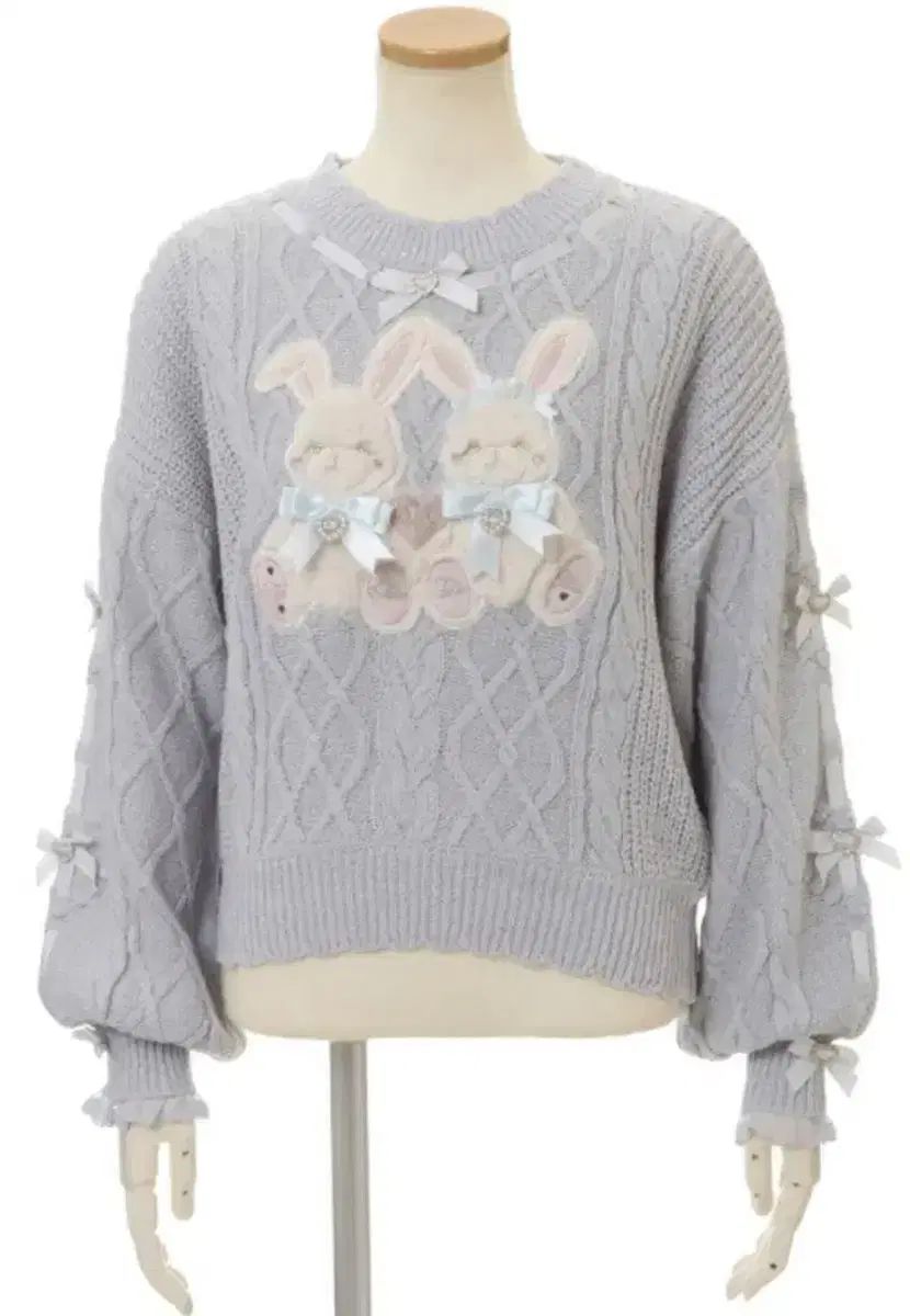 韓国 リズリサ トゥインバニー ニット ブルー