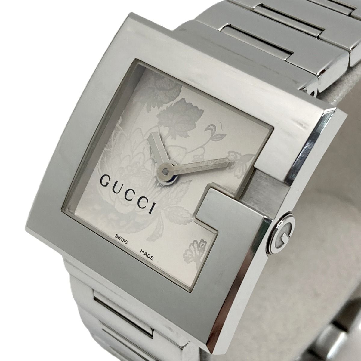 GUCCI グッチ フローラ 花柄 108 シルバー クォーツ メンズ 腕時計