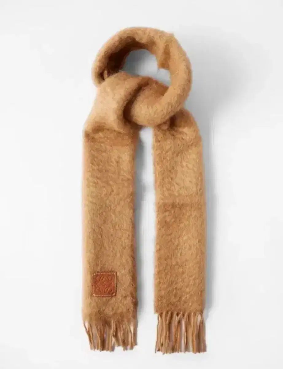 ロエベ アナグラム ウール モヘア マフラー ブラウン