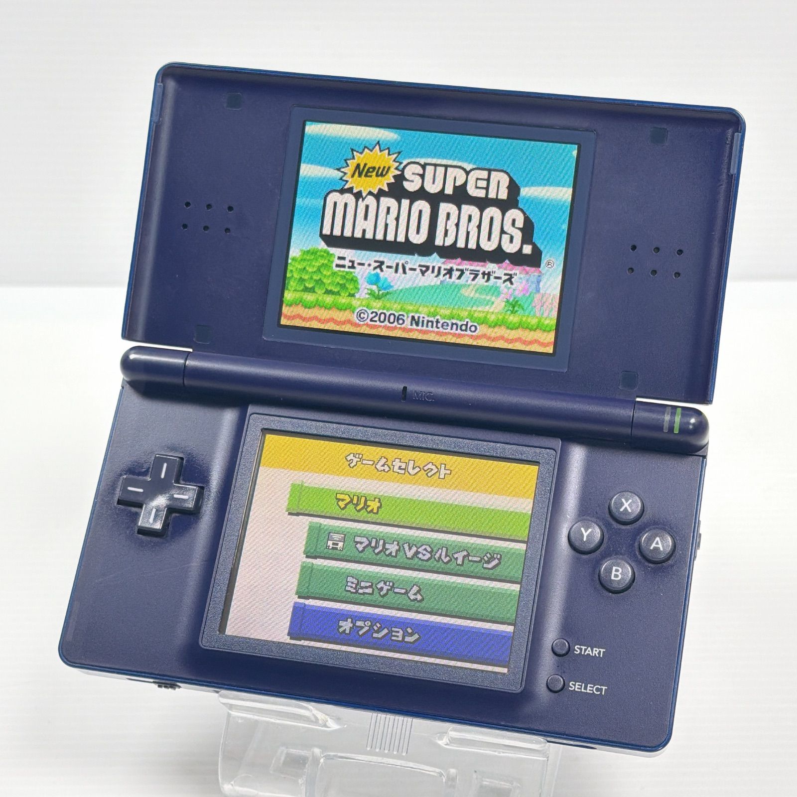 美品 ニンテンドー DS Lite エナメルネイビー ボタンゴム交換済み