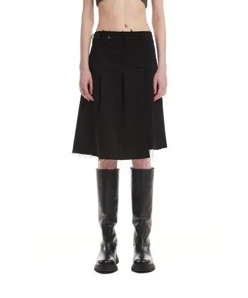TRUNK PROJECT トランク プロジェクト ブラック プリーツ ラップスカート