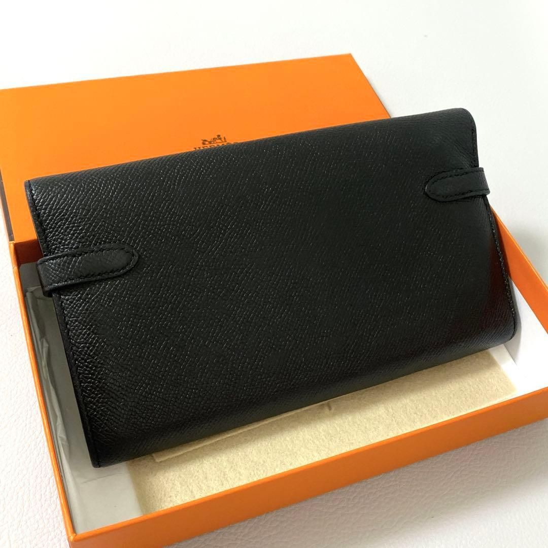 HERMES ケリーウォレットロング ブラック A刻印 エプソン 長財布