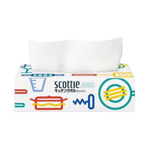 日本製紙クレシア スコッティキッチンタオルポックス3箱X 12 P