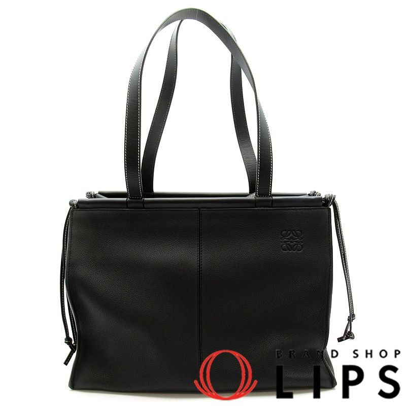 ロエベ クッショントート ミディアム 309.12.W 76 カーフ レディース トートバッグ ブラック