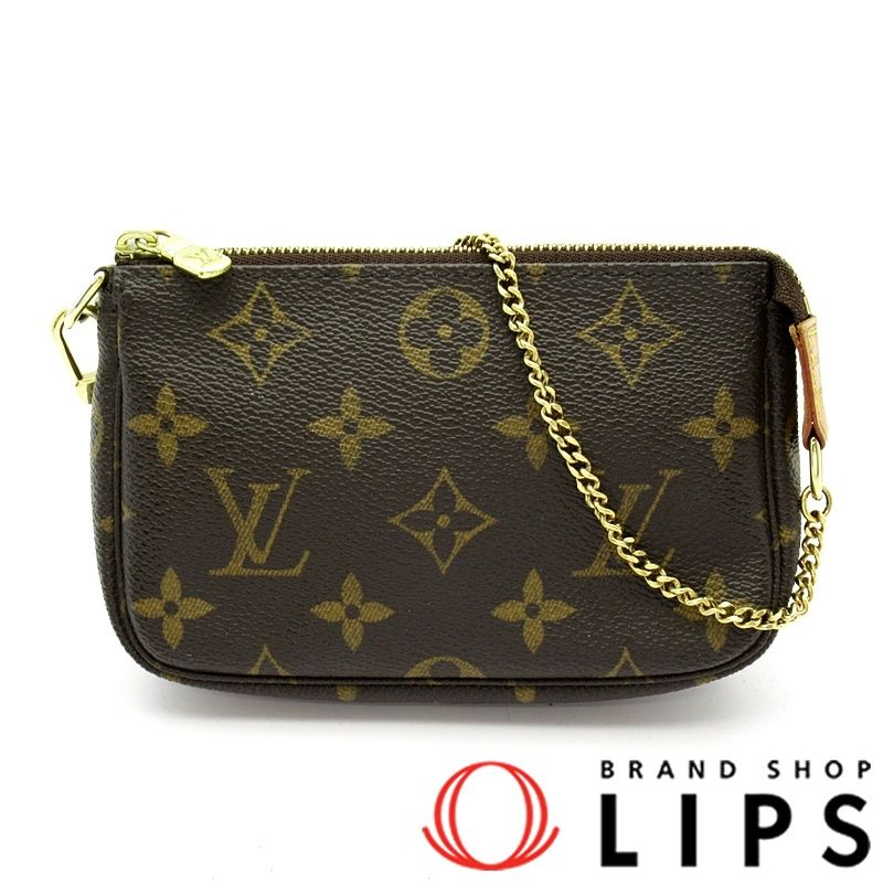 ルイ ヴィトン ミニポシェットアクセソワール M 58009 モノグラム レディース ショルダーバッグ ブラウン