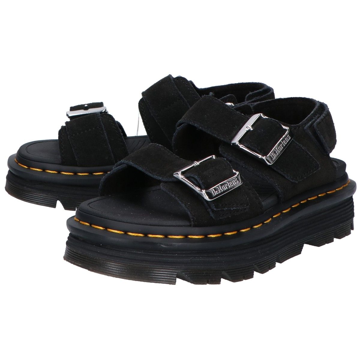 Dr.Martens ブラック ダブルストラップ サンダル Dr.Martens ドクターマーチン ZEBZAG ダブルストラップ サンダル UK3