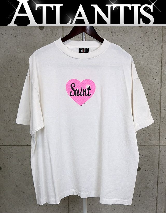SAINT MICHAEL セントマイケル 25 FW TEE|HEART Tシャツ 半袖 メンズ size XL 白 100183