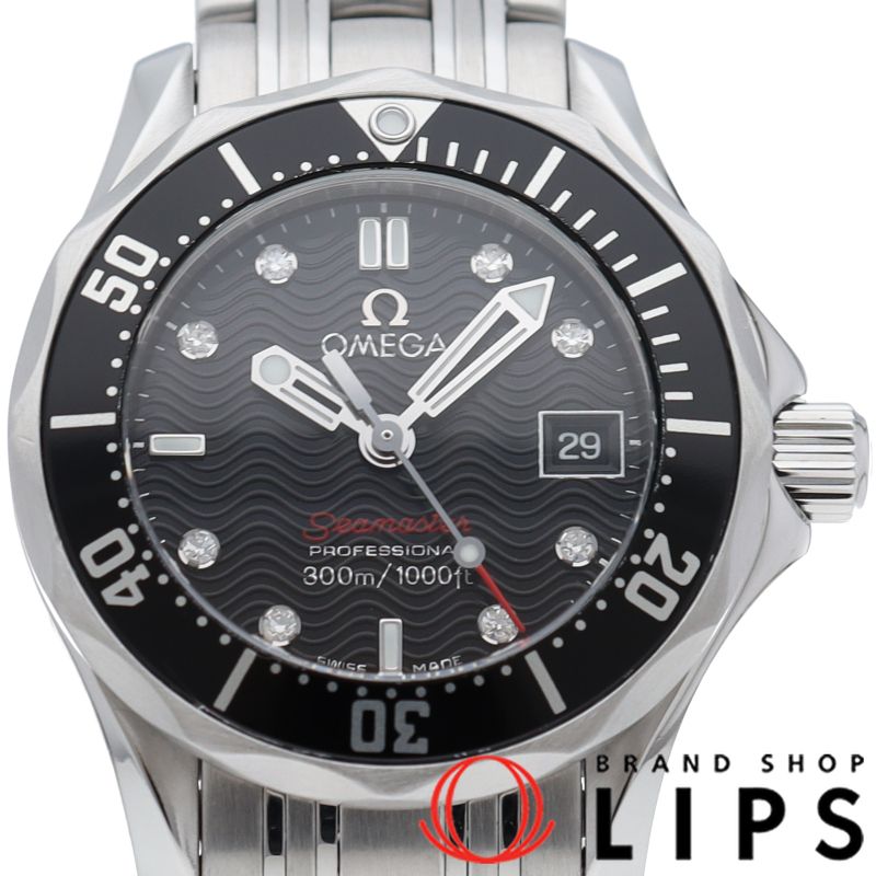 オメガ シーマスター ダイバー300 M クォーツ 28 mm 8 Pダイヤ 212.30.28.61.51.001 SS レディース