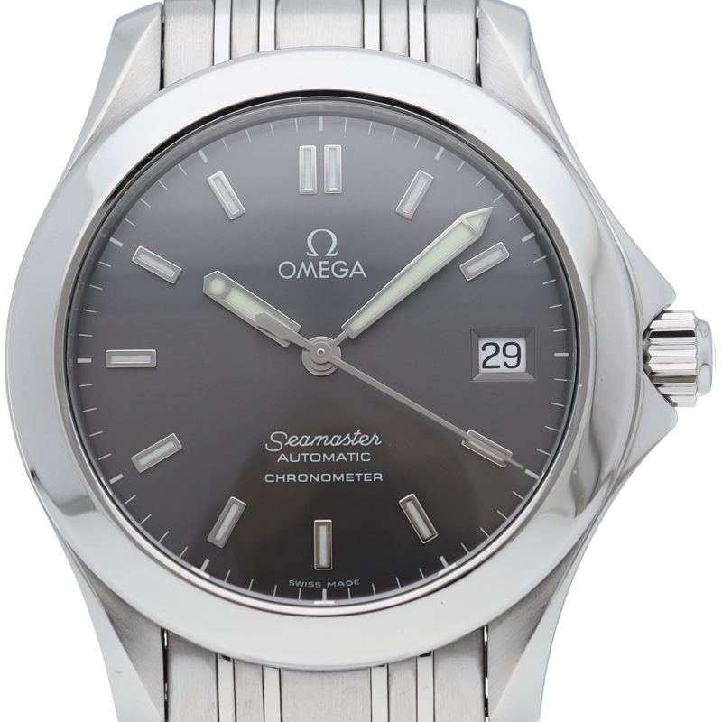 オメガ シーマスター120 M オートマチック 36 mm OH済 2501.43 SS メンズ時計 グレー OH 仕上げ済