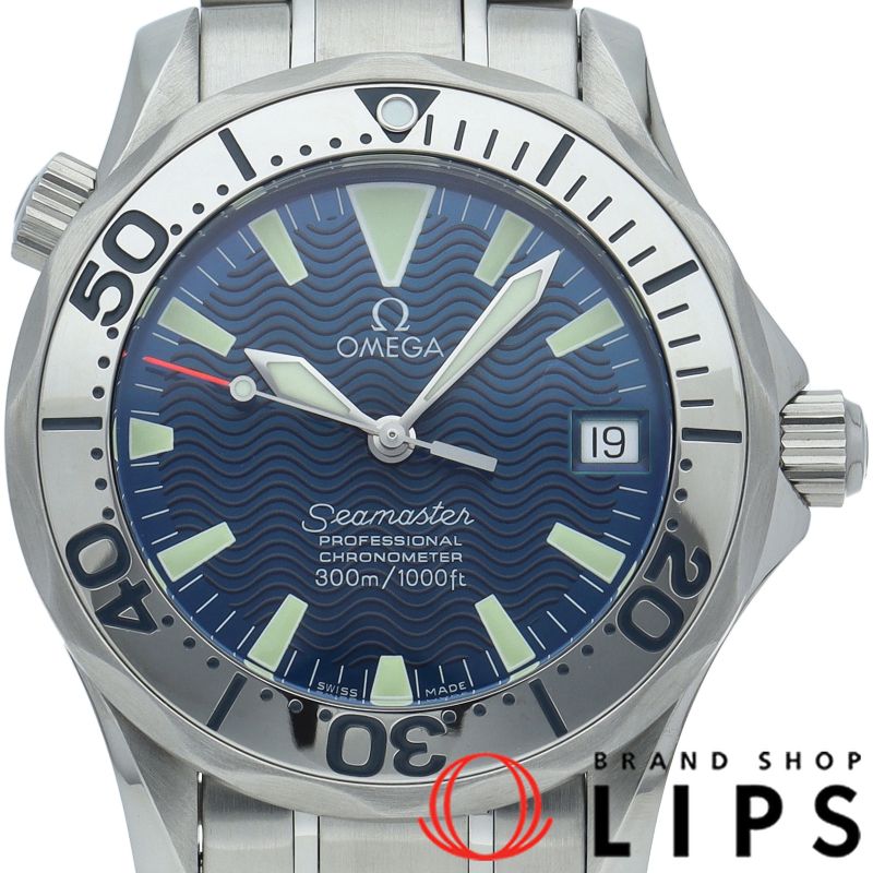 オメガ シーマスター300 M オートマチック 36 mm OH済 2253.80 箱 保証書 SS メンズ時計 ブルー OH 仕上げ