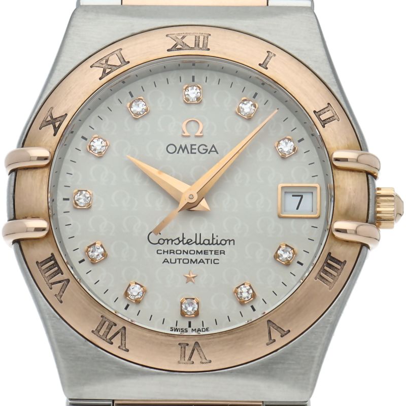 オメガ コンステレーション メンズ時計 35.5 mm 11 Pダイヤ 50周年記念モデル 1304.35 K 18 PG|SS メンズ