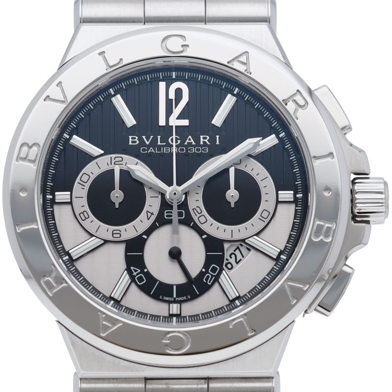 ブルガリ ディアゴノ カリブロ303 クロノグラフ ウォッチ 42 mm DG SCH| 箱 SS メンズ時計