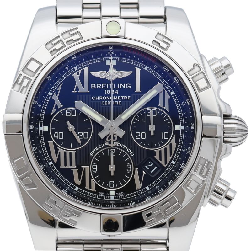 ブライトリング クロノマット44 ウォッチ AB 0110| 箱 保証書 SS メンズ時計 ブラック 仕上げ済