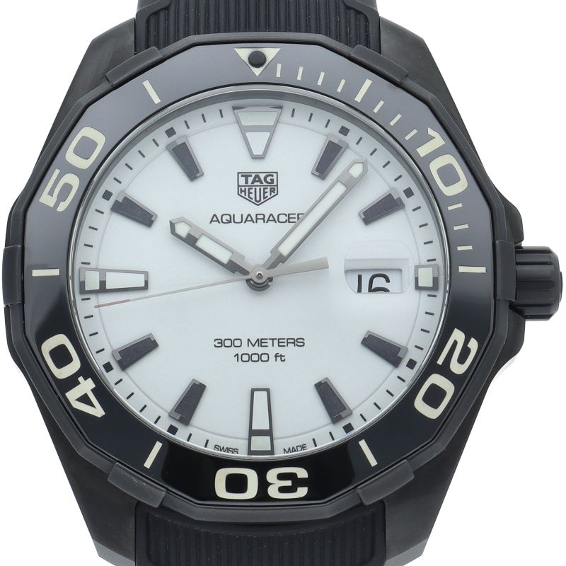 タグ ホイヤー アクアレーサー ナイトダイバー ウォッチ 43 mm WAY 108 A.FT 6141 箱 保証書 チタン|ラバー メン
