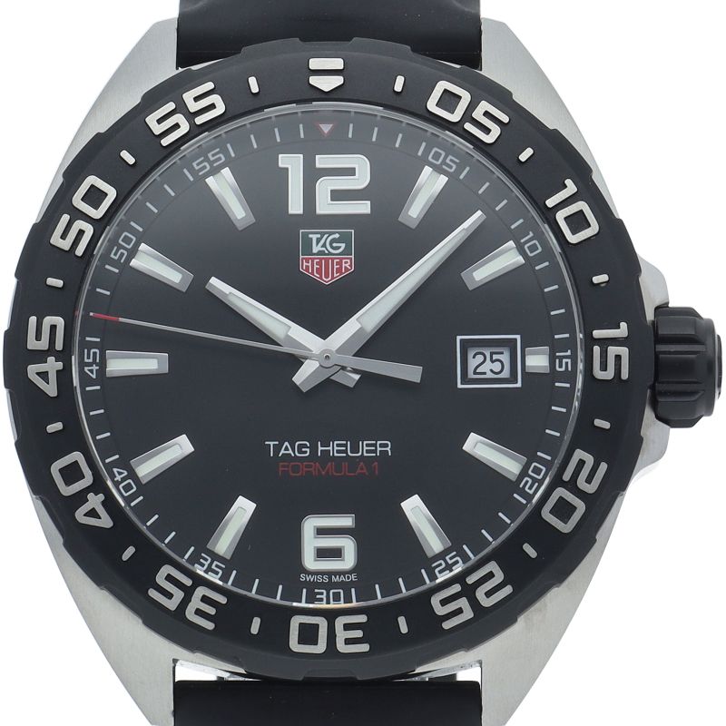 タグ ホイヤー フォーミュラ1 ウォッチ WAZ 1110.FT 8023 箱 保証書 SS|ラバー メンズ時計 ブラック 仕上げ済
