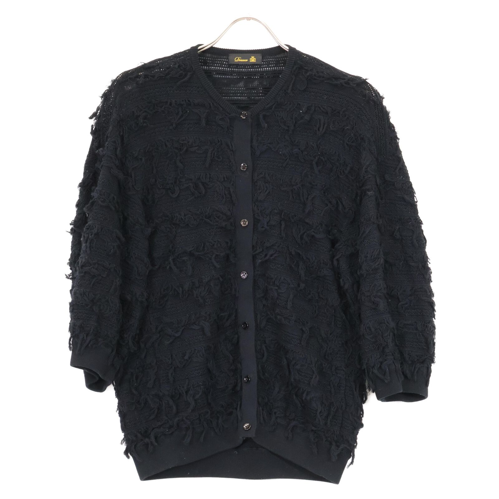 定価83,600円美品Drawer フリンジカーディガン カシミヤ94%シルク混 カーディガン フリンジ裾ニットカーディガン レディース : ZOZOTOWN