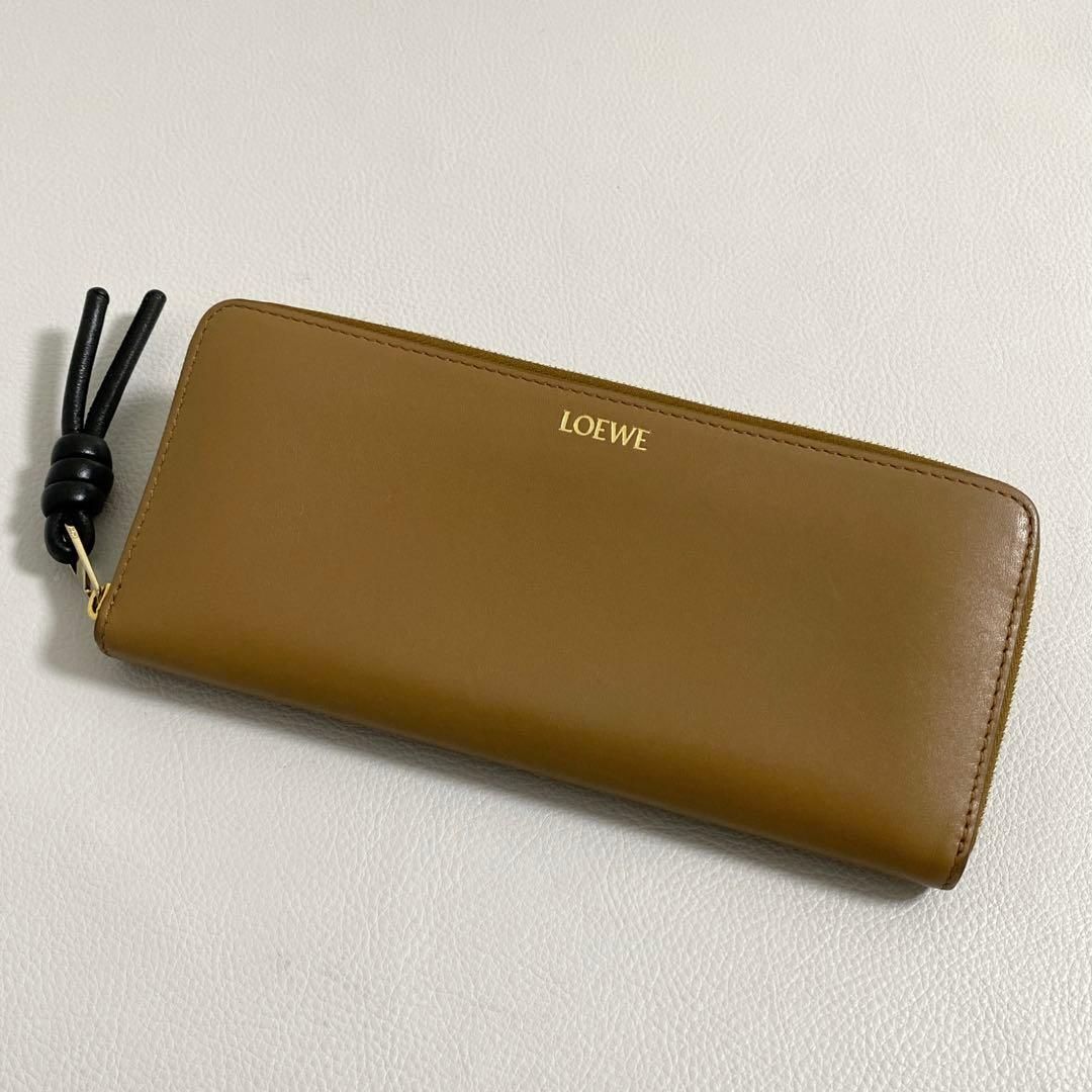 LOEWE / ノット ジップアラウンドウォレット 長財布 キャメル - メルカリ