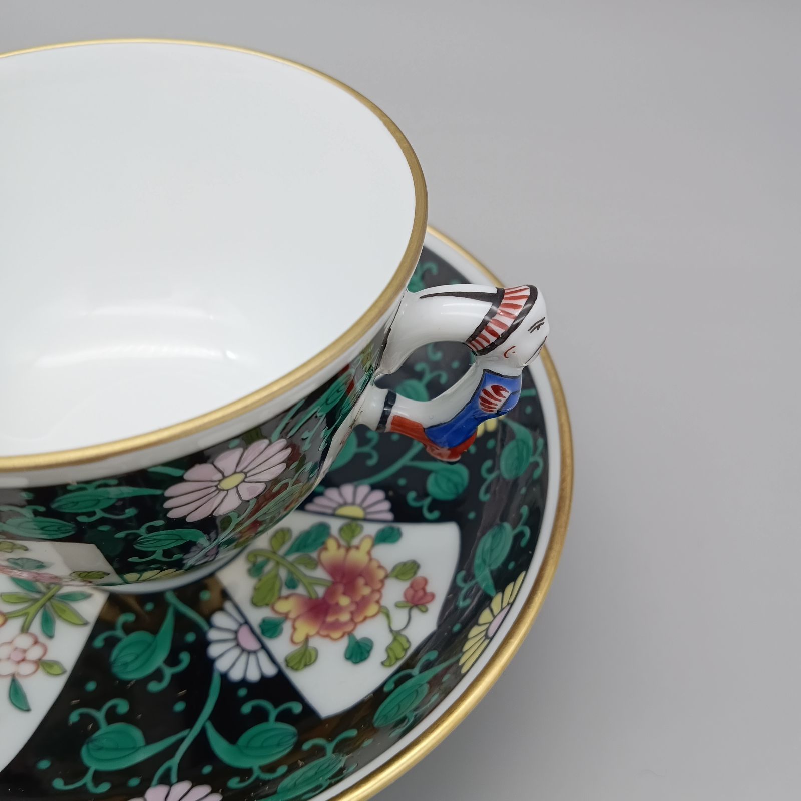 ヘレンド シノワズリ 西安の黒 SN マンダリン デミタス カップ