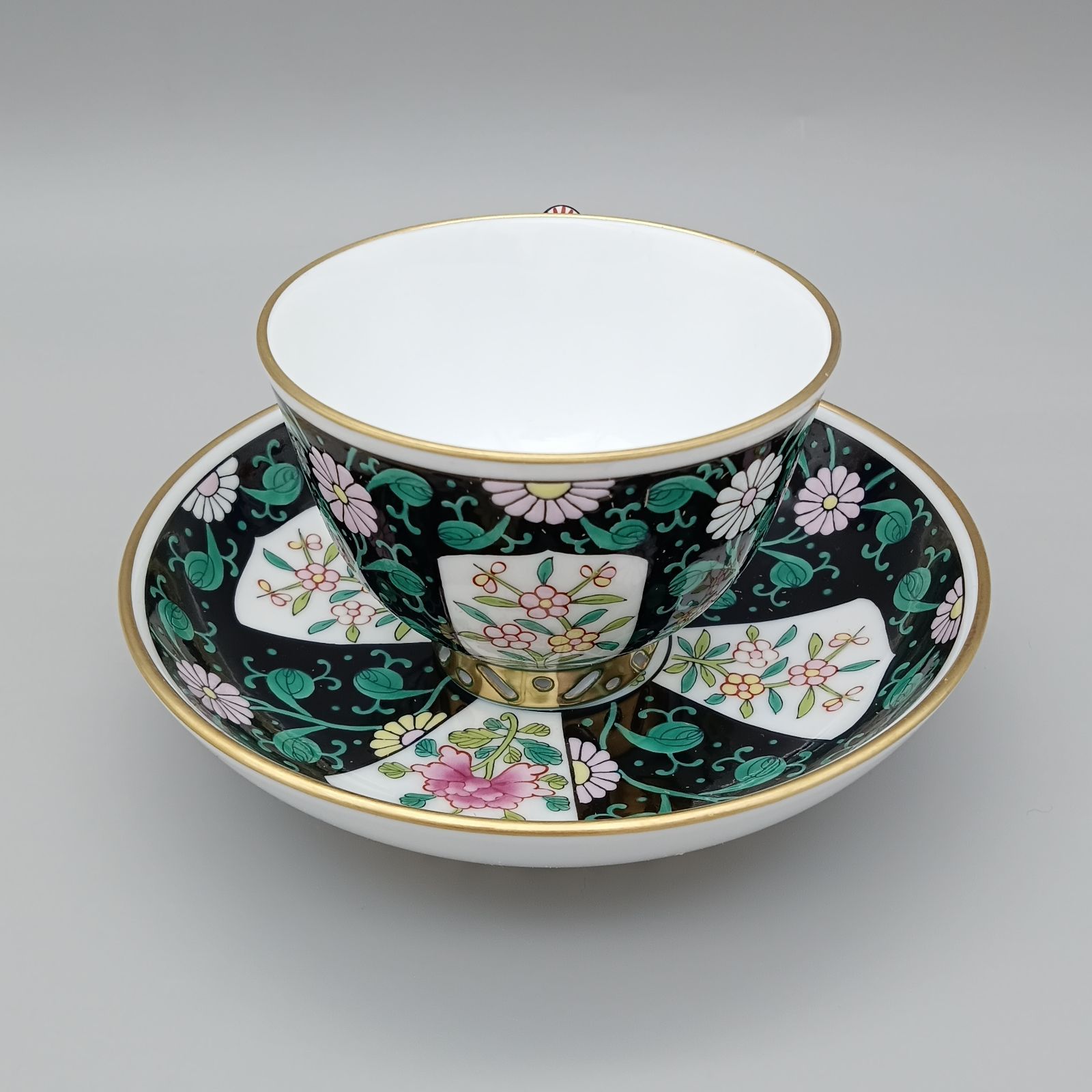 ヘレンド シノワズリ 西安の黒 SN マンダリン デミタス カップ