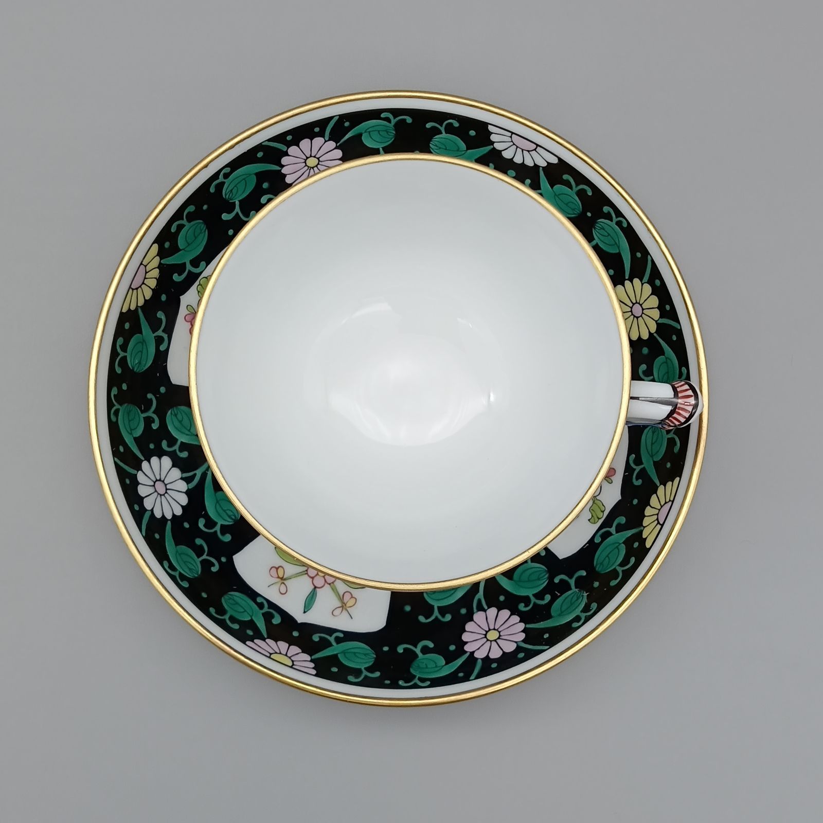 ヘレンド シノワズリ 西安の黒 SN マンダリン デミタス カップ