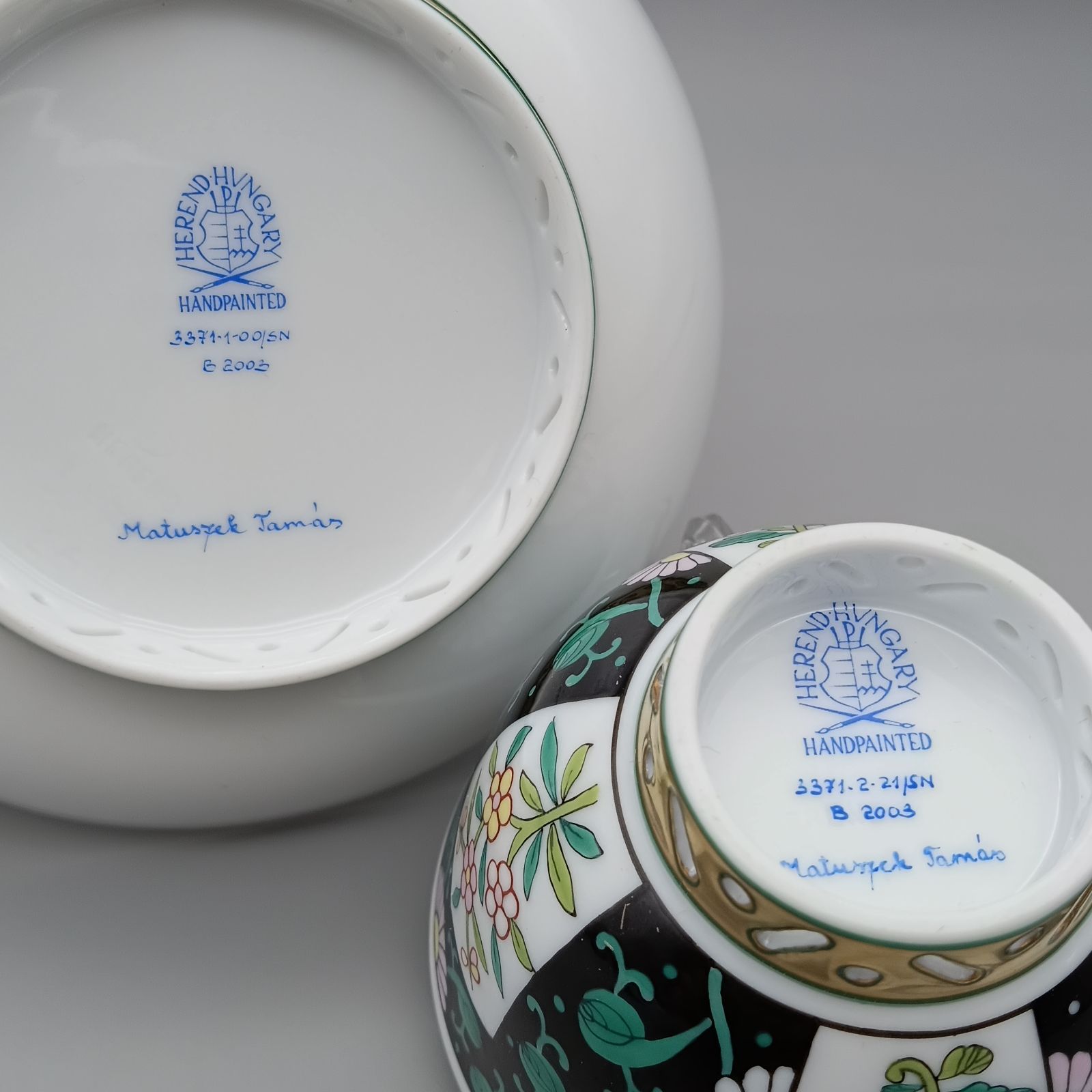 ヘレンド シノワズリ 西安の黒 SN マンダリン デミタス カップ