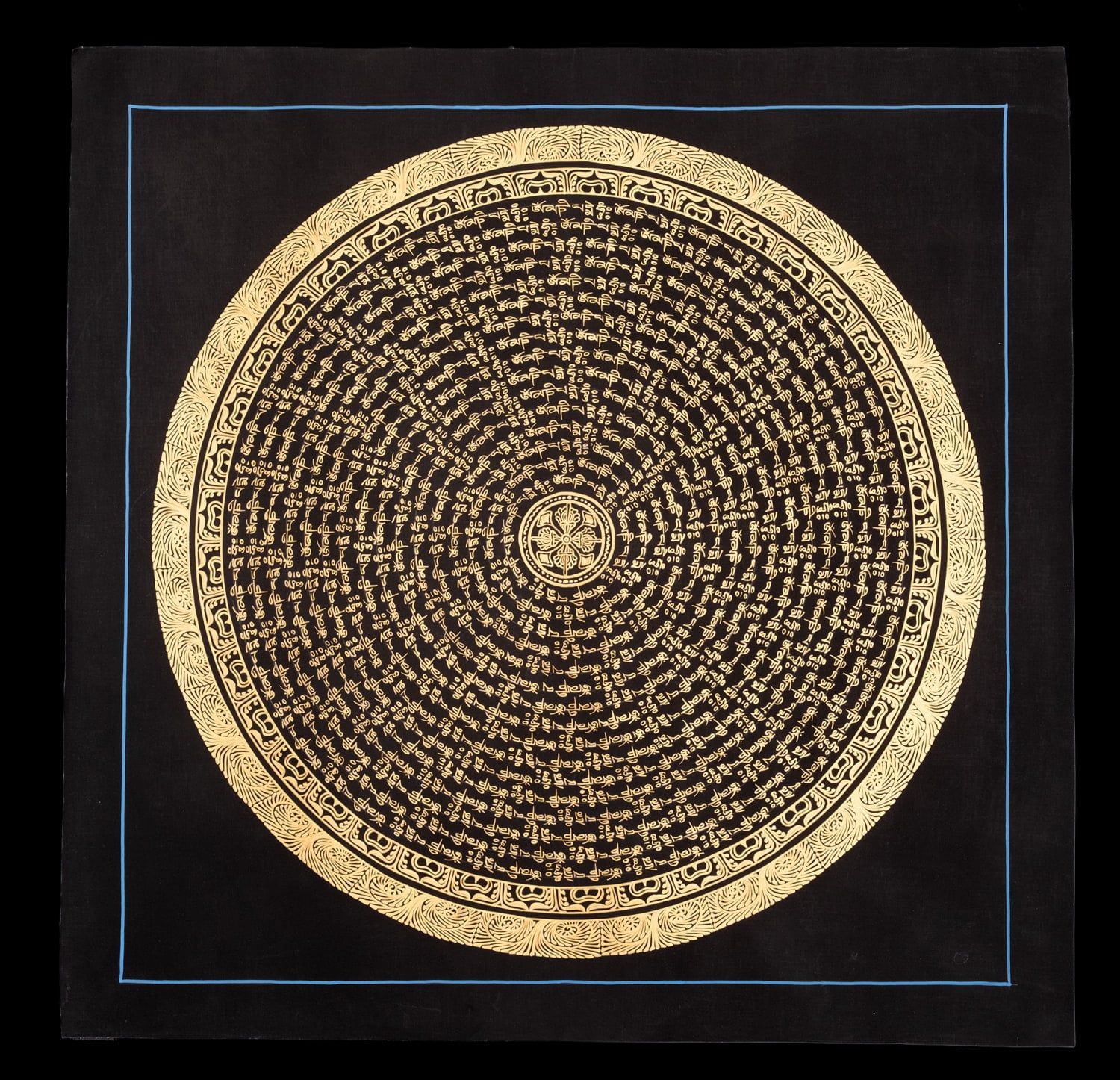 〔習作〕タンカ - ドルジェ種子曼荼羅 56 cm x | ドルジェ 種子曼荼羅 タンカ 仏画 マンダラ チベ