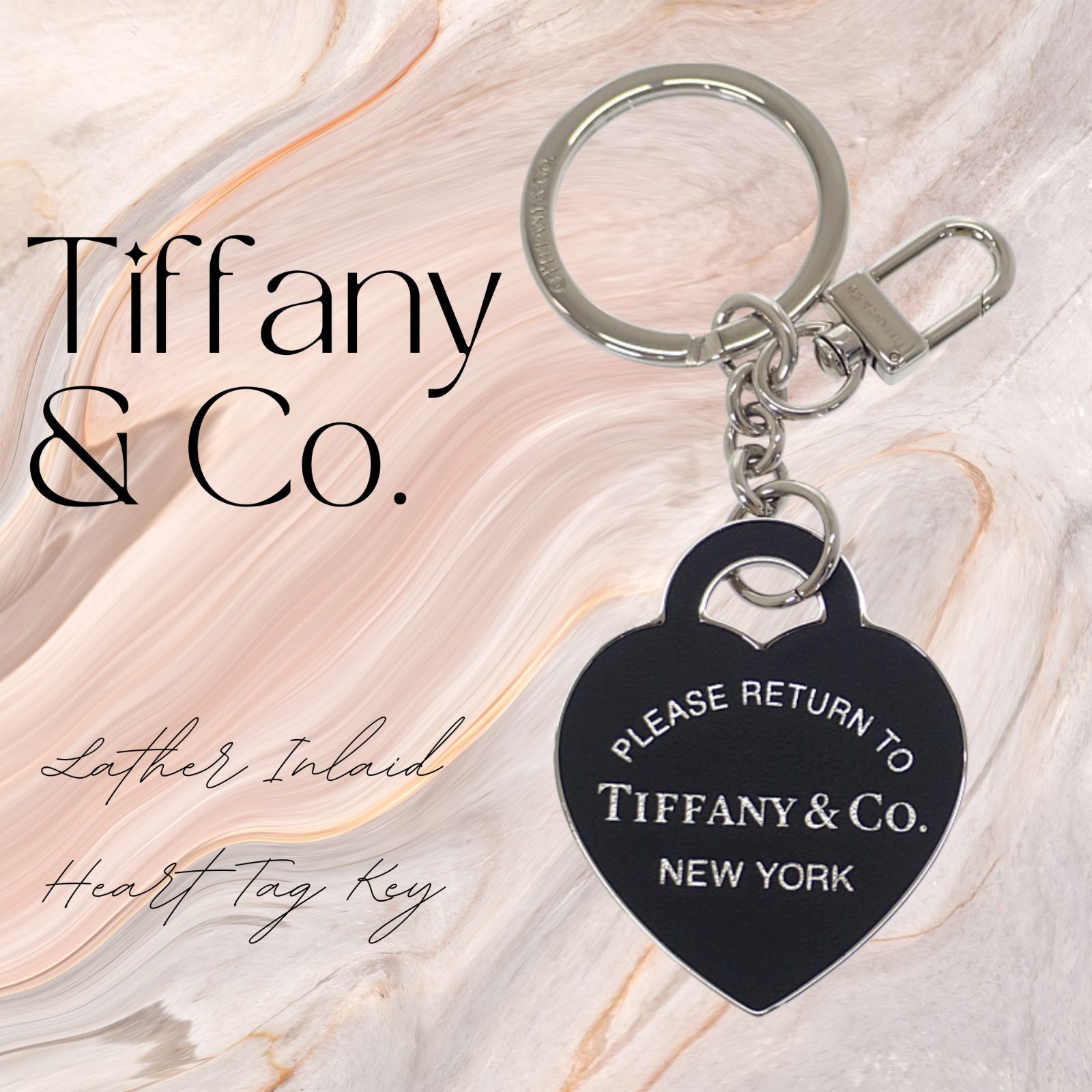 Tiffany & Co.】ティファニー TIFFANY&Co. レザー インレイド ハート