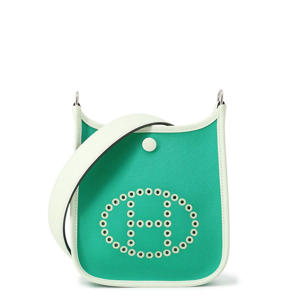 エルメス ワンショルダー ネオ エブリンTPM ミント|ブルーアズテック|ヴェールフィズ|シルバー金具 トワルオフィシエ|スイフト W刻印