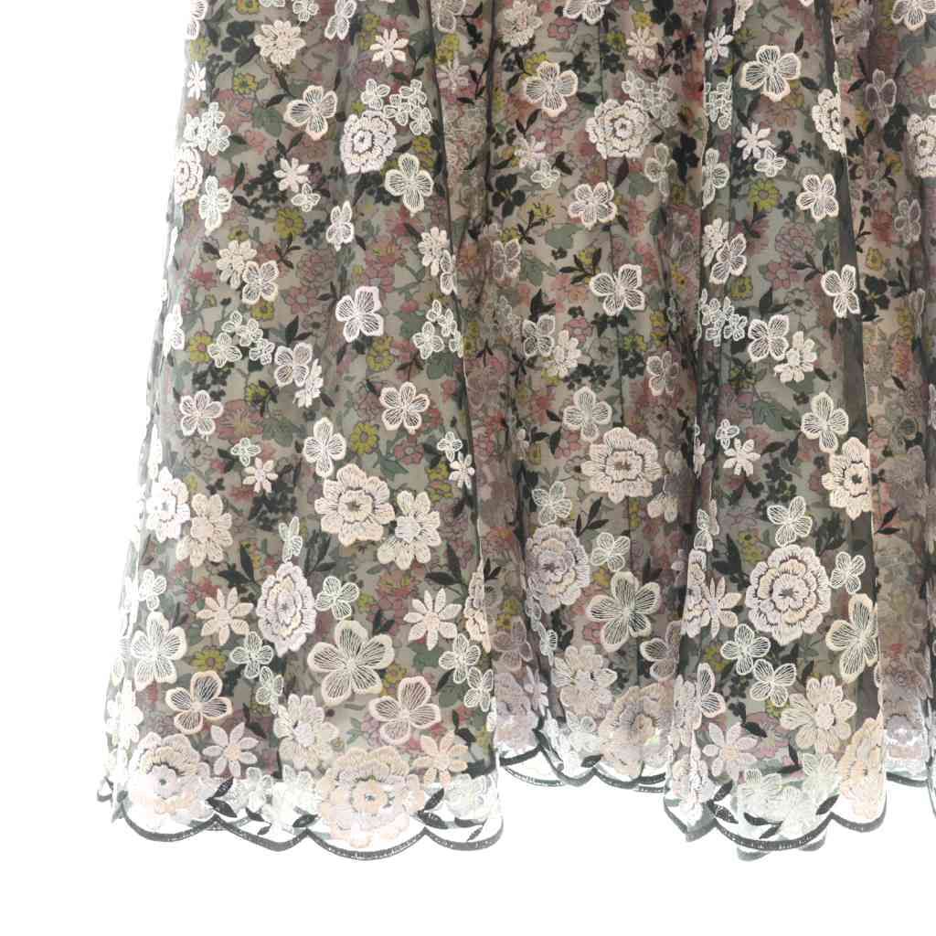 【TOCCA】 洗える！ 大きいサイズ オーガンジー 花柄 ワンピース TOCCA】 洗える！ 大きいサイズ オーガンジー 花柄 ワンピース