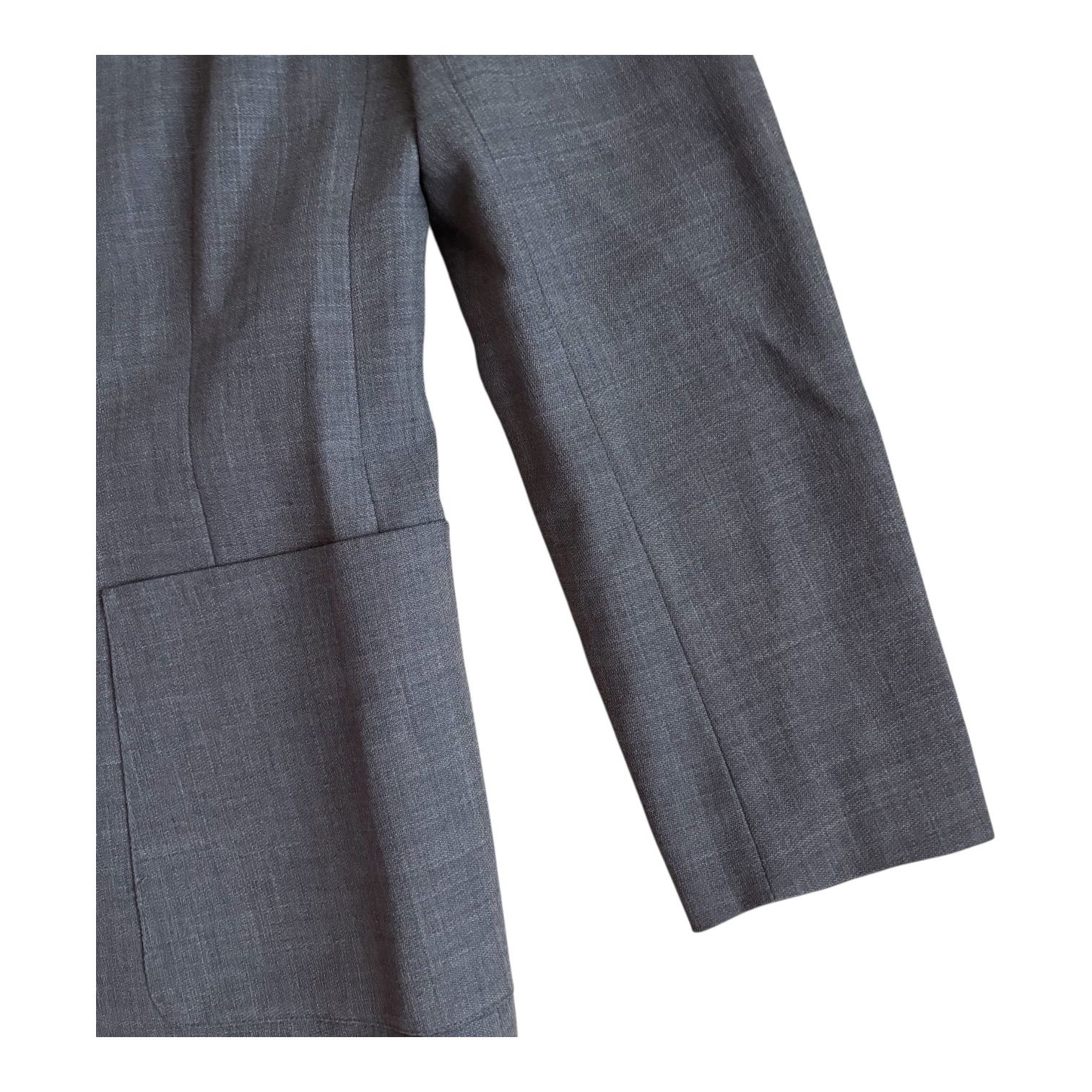 ICB★スーツ3点セット★アイシービー★グレー★ストライプ★9号★美品 ZK33 ICB アイシービー セットアップ テーラードジャケット スカート