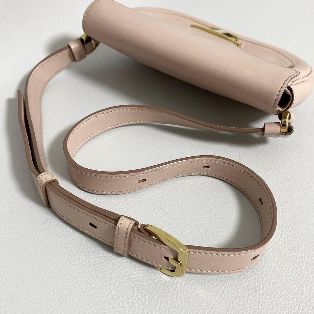 TOD'S / Tタイムレス レザーバッグ ピンクベージュ ボディバッグ