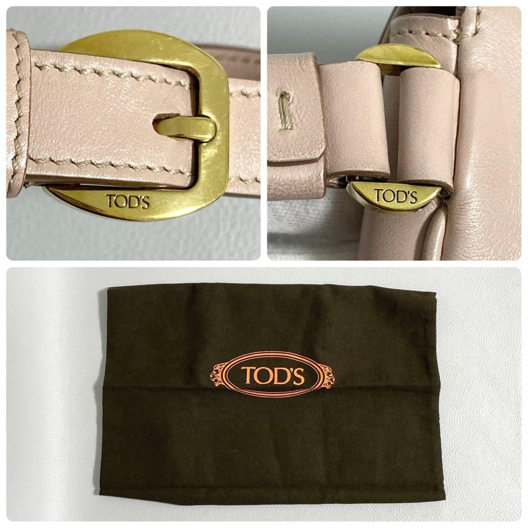 TOD'S / Tタイムレス レザーバッグ ピンクベージュ ボディバッグ