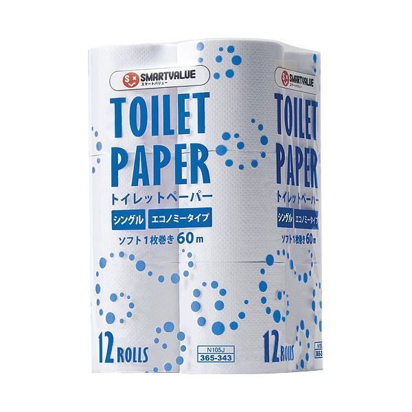 まとめ スマートバリュー トイレットペーパーEシングル N 105 J-8 P ×