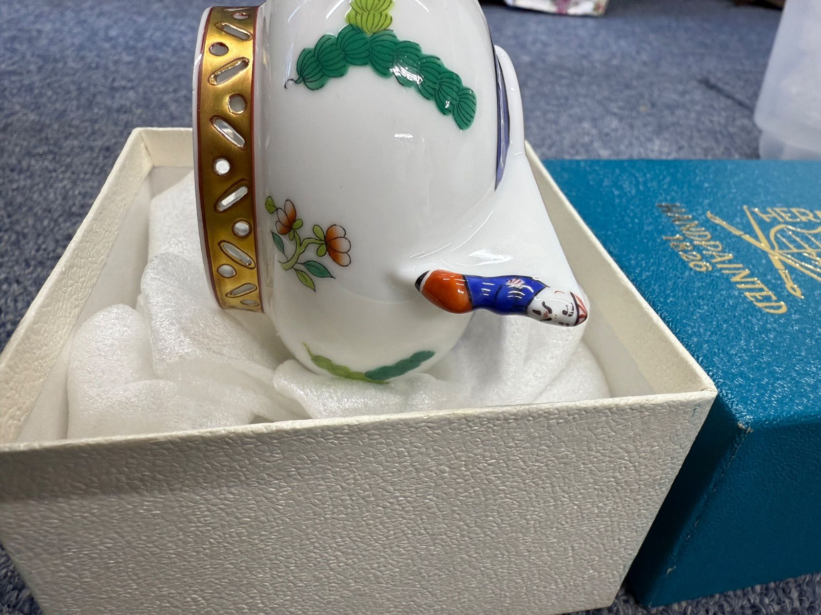 新品 未使用品 HEREND ヘレンド シノワズリ ポワッソン クリーマー 箱 