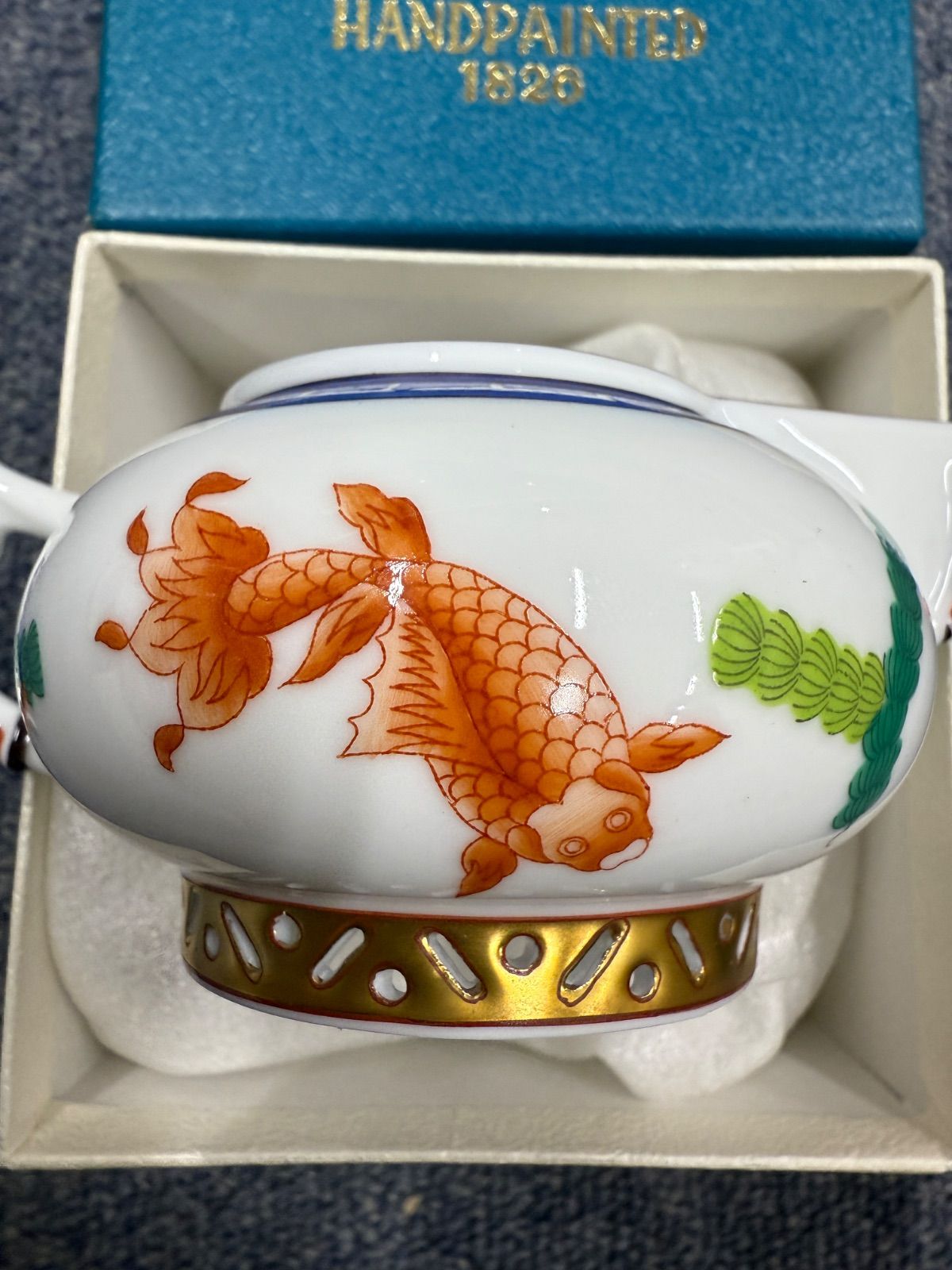 新品 未使用品 HEREND ヘレンド シノワズリ ポワッソン クリーマー 箱