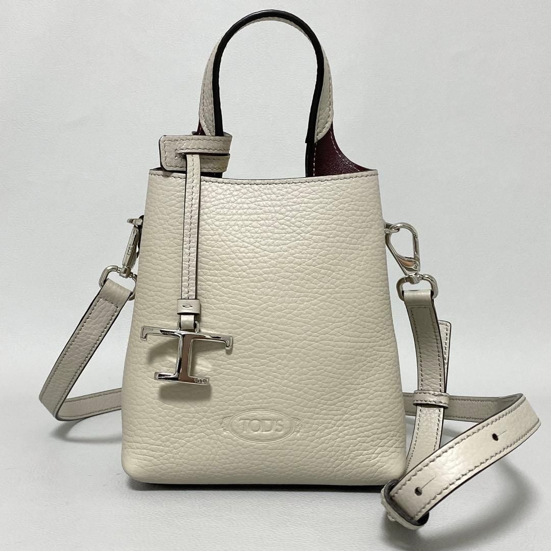TOD’S | Tタイムレス レザーバッグ マイクロ ショルダーバッグ ホワイト